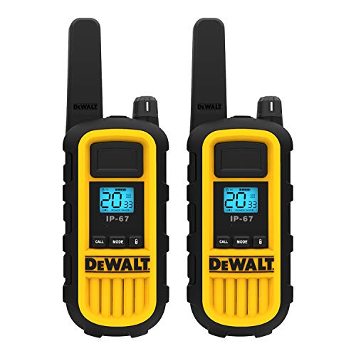 DEWALT DXFRS800 2 Watt Heavy Duty Walkie Talkies - Waterproof, Shock Resistant
