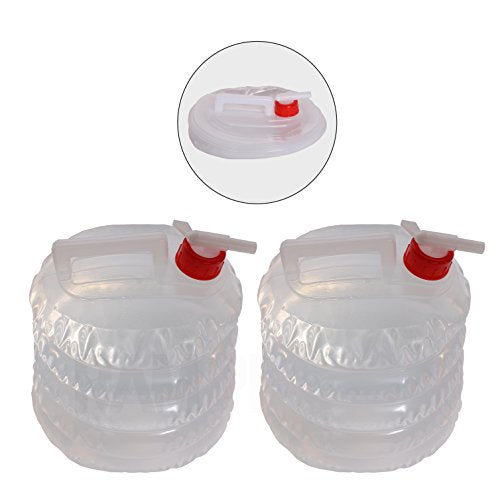 Collapsible Water Jug (5 Quarts/1.25 Gallon) Camping, Emergency & Disaster Kits