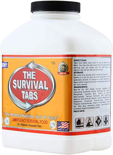 Survival Tabs 60-Day 720 Tabs Emergency Food Ration Survival MREs Food Replacement