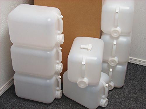 5 Gallon Carboy, 8-Pack (40 Gallons), Emergency Water Storage Kit - New - Clean - Boxed - Includes one Spigot & Cap Wrench