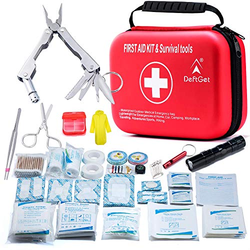 Compact First Aid Kit - Mini Survival Tools Box - Waterproof Outdoor Medical Emergency