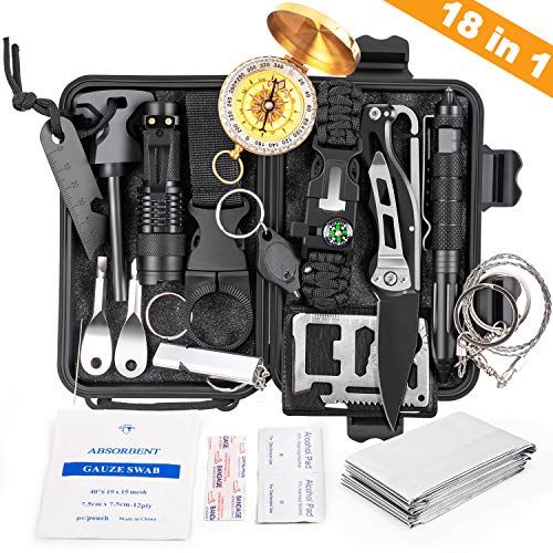 Outdoor Survival Kit 11 in 1 Camping Emergency Gear Tools Tactical Set  Hunting