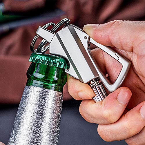 Lixada Keychain Bottle Opener with Flint Metal Matchstick Fire Starter