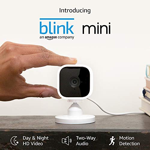 Blink Mini Compact indoor plug-in smart security camera with HD video