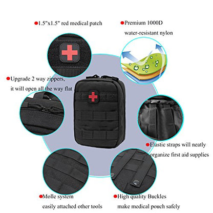 Carlebben EMT Pouch MOLLE Ifak Pouch Tactical MOLLE Medical First Aid Kit