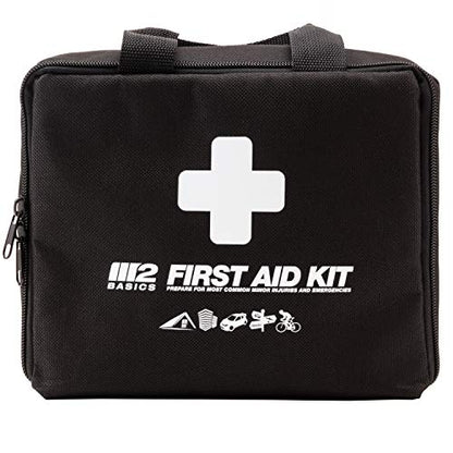 M2 BASICS 300 Piece (40 Unique Items) First Aid Kit | Free First Aid Guide