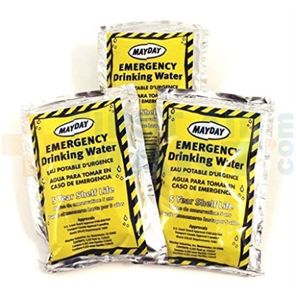 Mayday Emergency Water Pounches Case of 100. Emergency Preparedness, Survival and Backpacking