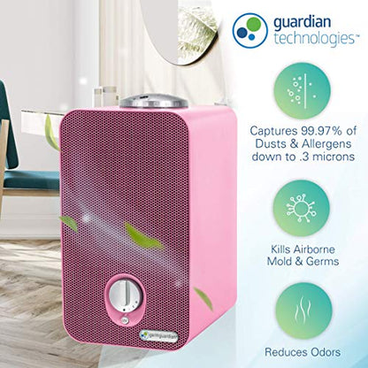 Germ Guardian HEPA Filter Air Purifier for Home, Kids Rooms, Night Light Projecto
