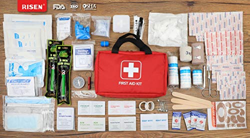220 Piece First Aid Kit with Hospital Grade Medical Supplies Exceeds FDA