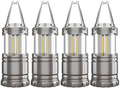 Lichamp LED Lanterns, 4 Pack Pop Up Lanterns for Power Outages, Bright  Battery Powered Hanging Lanterns for Outdoor Camping Hiking, Emergency  Survival Lights for Hurricane Collapsible, Dark Gray 
