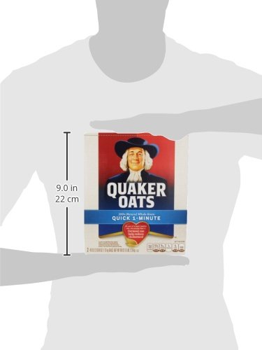 Quaker Quick 1-Minute Oatmeal, Non GMO Project Verified, Two 40oz Bags in Box, 55 Servings