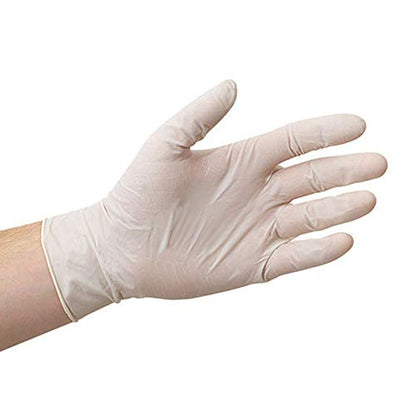 Medpride Medical Exam Latex Gloves| 5 mil Thick, Medium Box of 100| Powder-Free, Non-Sterile, Heavy Duty Exam Gloves| Professional Grade for Hospitals, Law Enforcement, Food Vendors, Tattoo Artists