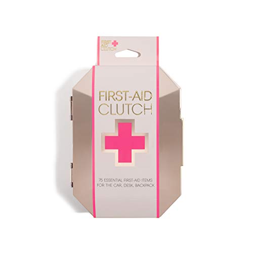 BlingSting First AID KIT - Rose Gold Clutch with 75 Essential Medical Supplies