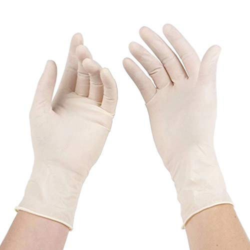 Medpride Medical Exam Latex Gloves| 5 mil Thick, Medium Box of 100| Powder-Free, Non-Sterile, Heavy Duty Exam Gloves| Professional Grade for Hospitals, Law Enforcement, Food Vendors, Tattoo Artists