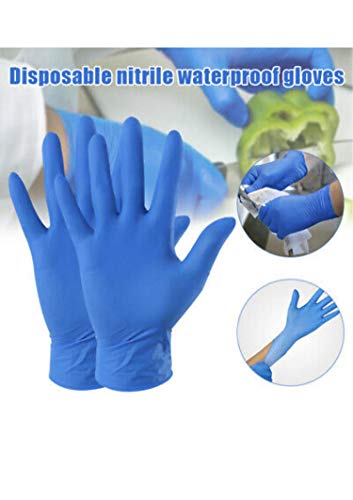 Awesome Skin Blue Nitrile Gloves, 100-count XLarge, Soft, Textured, Powder Free