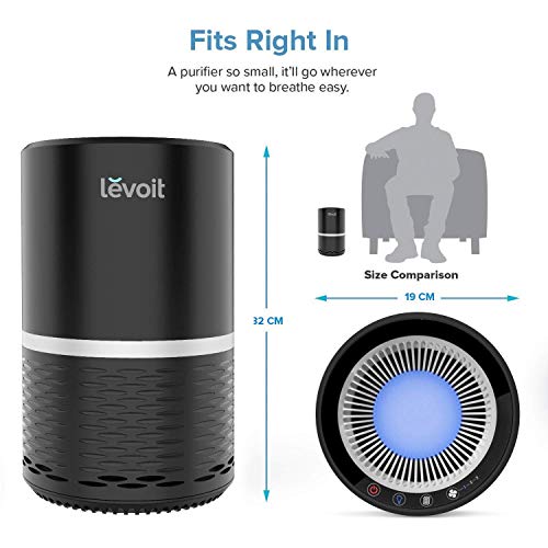 LEVOIT LV-H132 Purifier with True HEPA Filter, Odor Allergies Eliminator for Smokers
