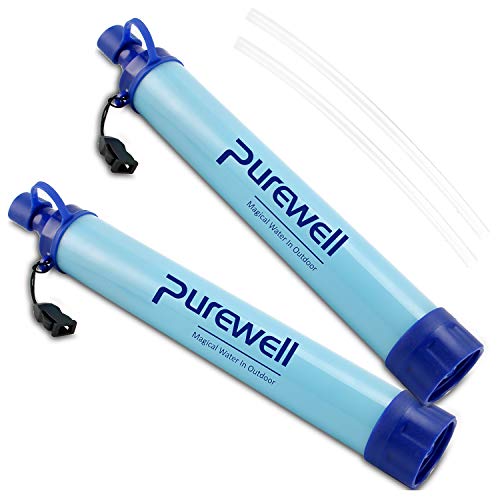 Purewell 2 Pack Outdoor Water Filter Straw Personal Water Filtration E – US  Survival Kits