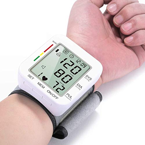 Digital Wrist Blood Pressure Monitors 120 Reading Memory Clinically Accurate