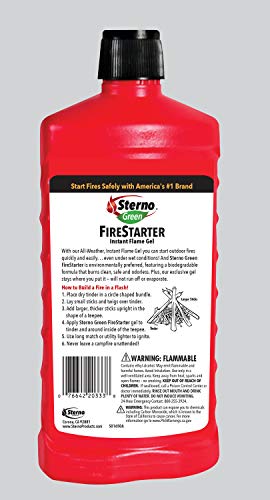 Sterno 20334 All- Weather Instant Flame Gel Fire Starter