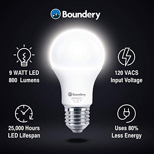 Boundery Emergency Power Failure LED Light Bulb, 4 Pack - Safety