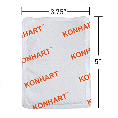 KONHART Body Hand Super Warmers with Adhesive Backing, Large Pads for Women Men Kids, Long Lasting Safe Natural Odorless Air Activated Warmers, 48 Packs