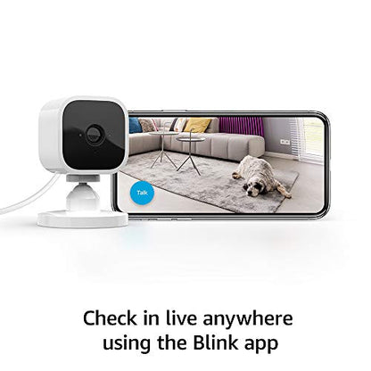 Blink Mini Compact indoor plug-in smart security camera with HD video