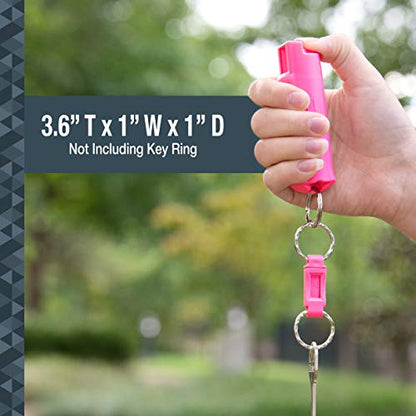 Pepper Spray Keychain for Women with Quick Release & Finger Grip