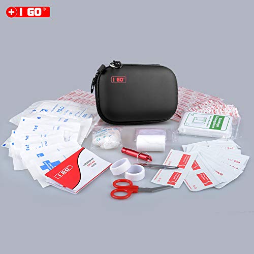 I GO 85 Pieces Mini Compact First Aid Kit, Small Personal Emergency Survival Kit