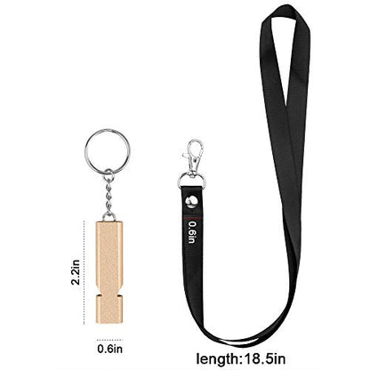 SHvivik Emergency Whistle, 2PCS Premium Safety Survival Whistles with Lanyard Keychain, High Pitch Double Tubes for Outdoor Hiking Camping Hunting Fishing Boating
