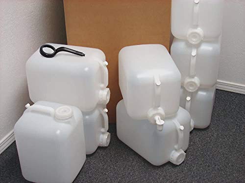 5 Gallon Carboy, 8-Pack (40 Gallons), Emergency Water Storage Kit - New - Clean - Boxed - Includes one Spigot & Cap Wrench