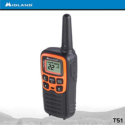 Midland - X-TALKER T51VP3, 22 Channel FRS Two-Way Radio - Extended Range