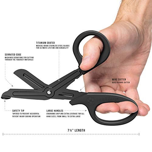 EMT Trauma Shears with Carabiner - Stainless Steel Bandage