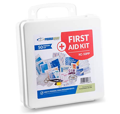 Primacare 50 Person Large Emergency Preparedness First Aid Kit for Home, School and Office, Wall Mounted