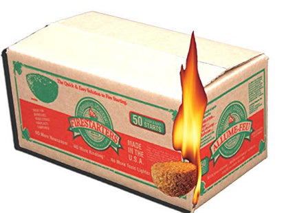 Lightning Nuggets N50VBOX Firestarters Box of Fire-Starting Nuggets, 50 Count,Tan