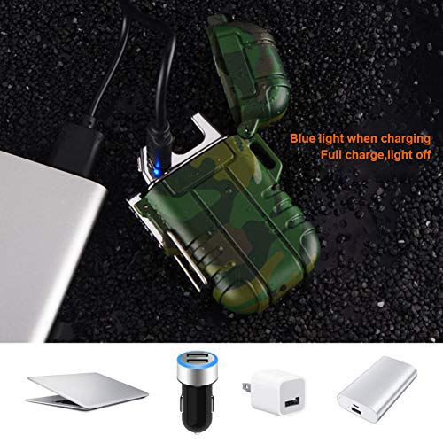 Buy Electric Lighter USB Rechargeable, Windproof Flameless Dual
