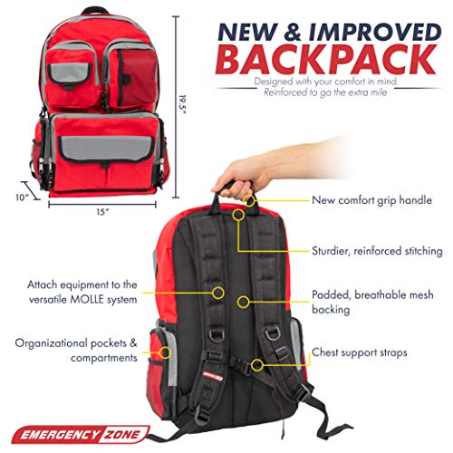 Emergency Zone 4 Person Family Prep 72 Hour Survival Kit/Go-Bag