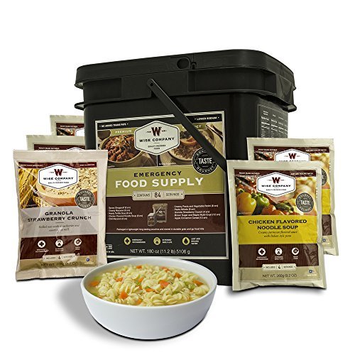 Wise Company Emergency Freeze Dried Breakfast and Entrée Bucket - 84 Servings