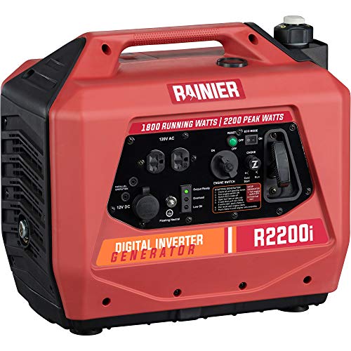 Rainier Super Quiet Portable Outdoor Inverter Generator Gas Powered