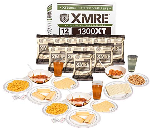 XMRE 1300XT Freshly Packed in the Past 60 Days MRE Meals Ready to Eat. 12 Meals