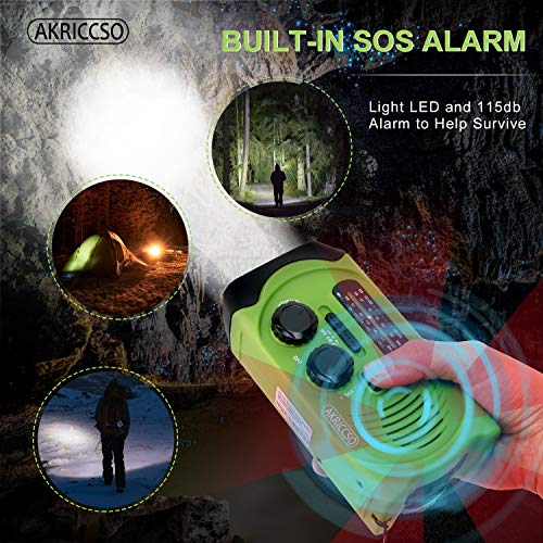[Upgraded Version] Emergency Solar Hand Crank Portable Radio