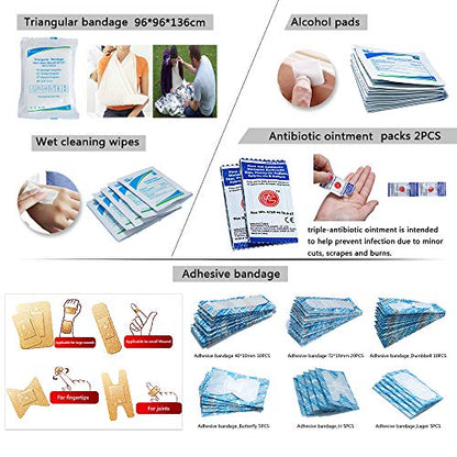 First Aid Kit Home Comprehensive 25 Items 131 Piece Soft Case Bag
