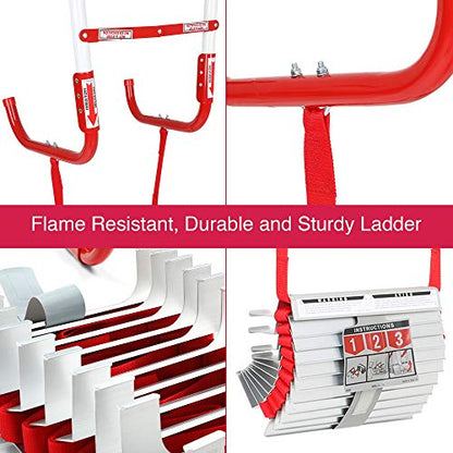 Kidde 468193  KL-2S Two-Story Fire Escape Ladder with Anti-Slip Rungs, 13-Foot