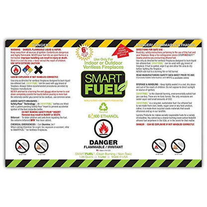 SMART FUEL 12 Liter Pack- Indoor/Outdoor Fireplace Fuel- Ultra Pure