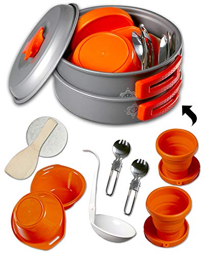 Best Camping Cookware Set, 13 Pieces including
