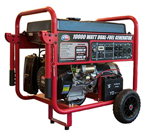 All Power America Dual Fuel Portable Generator with Electric Start