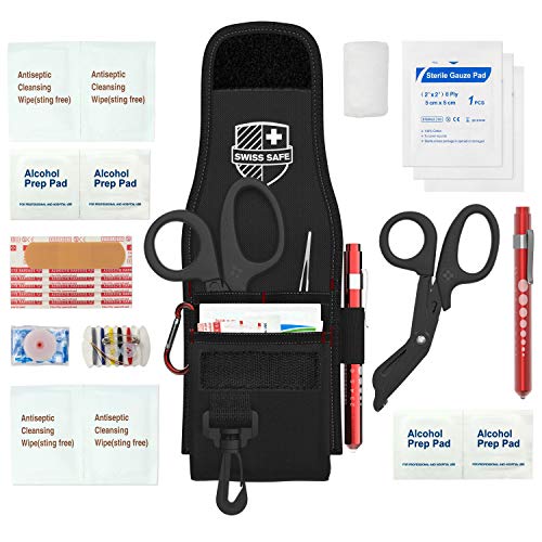 Medical EMT Trauma Shears/Scissors, Pupil Light, Tweezers with First Responder Tool Belt