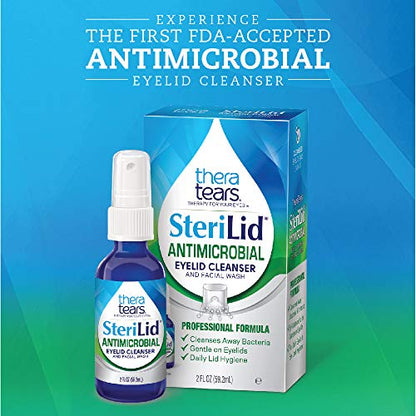 TheraTears Sterilid Antimicrobial Eyelid Cleanser and Facial Wash, with Hypochlorous Acid