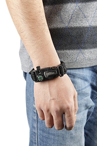 AIMERS 550 paracord bracelet with compass flint fire starter whistle and  tactical gear for outdoor survival Men Price in India - Buy AIMERS 550  paracord bracelet with compass flint fire starter whistle