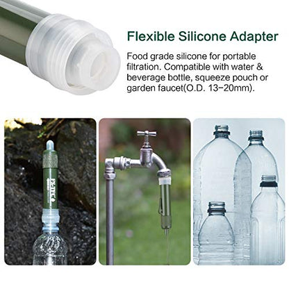 FS-TFC Portable Mini Personal Water Filter Straw Purifier Gravity Outdoor Survival Gear