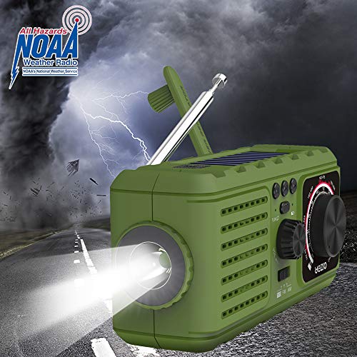 Emergency Radio, NOAA Weather Solar Hand Crank Portable Radio with AM/FM